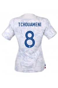 Frankrike Aurelien Tchouameni #8 Fotballdrakt Borte Klær Dame VM 2022 Korte ermer